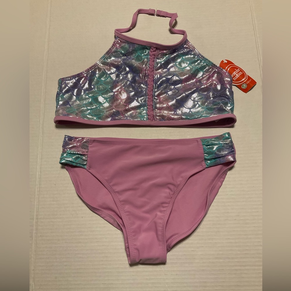 NWT 2 piece Purple Mermaid Bikini Set